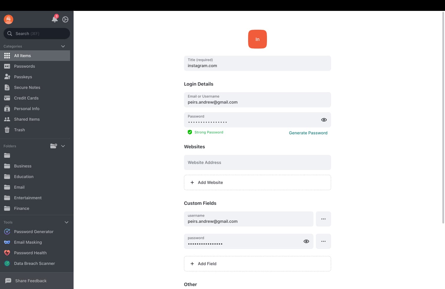 Screenshot of the EasyPark app showing a list of car parking spaces